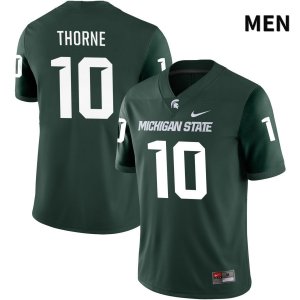 Men's Michigan State Spartans NCAA #10 Payton Thorne Green NIL 2022 Authentic Nike Stitched College Football Jersey IE32Y12BS